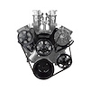 Billet Aluminum Serpentine Pulley Kit Small Block Chevy [Black] - image 1