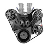 1-673-002-02 Chevy BBC 454 Aluminum Complete Serpentine Belt Drive System Kit Black - image 1