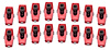 Aluminum Roller Rocker Arms Set Small Block Chevy 350, 1.6 Ratio, 7/16 in. Stud [Red Anodized] - image 1