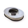 12 x 2 Oval Ball Milled Polished Aluminum Air Cleaner Kit - image 2