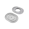 12 x 2 Oval Ball Milled Polished Aluminum Air Cleaner Kit - image 4