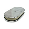 15 x 2 Oval Plain Polished Aluminum Air Cleaner Kit - image 1