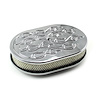 Oval Flamed Air Cleaner Kit 12 in. L x 2 in. H x 8 3/8 in. W [Polished] - image 1