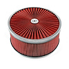 14 x 6 Washable Element Extreme Top w/Chrome Ring Dropped Base Air Cleaner Kit - image 1
