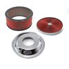 14 x 6 Washable Element Extreme Top w/Chrome Ring Dropped Base Air Cleaner Kit - image 2
