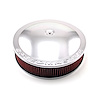14 x 3 Washable Element Speedmaster Silver Top Dropped Base Air Cleaner Kit - image 1