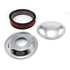 14 x 3 Washable Element Speedmaster Silver Top Dropped Base Air Cleaner Kit - image 2