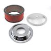 14 x 6 Washable Element Speedmaster Silver Top Dropped Base Air Cleaner Kit - image 2