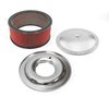 14 x 6 Washable Element Speedmaster Silver Top Flat Base Air Cleaner Kit - image 2