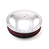 14 x 3 Washable Element Speedmaster Polished Top Flat Base Air Cleaner Kit - image 1