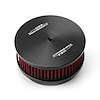 PCE104.1087 6 in. x 2 in. Washable Filter Billet Aluminum Air Cleaner Assembly Kit - Black - image 1