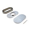 PCE104.1010.01 Oval Flamed Air Cleaner Kit 15 in. L x 2 in. H x 8 3/8 in. W [Polished] - image 3