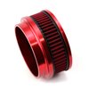 PCE104.1086 6 in. x 2 in. Washable Filter Billet Aluminum Air Cleaner Assembly Kit - Red - image 3