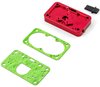 PCE118.1003 2-Circuit 4 Barrel Carburetor Metering Block [Red Anodized Finish] - image 2