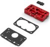 PCE118.1004 3-Circuit Metering Block for 4 Barrel Carburetor [Red Anodized Finish] - image 2