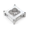 2" Carburetor Spacer Square Bore 4 Port Clear Anodized - image 1