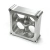 2" Carburetor Spacer Square Bore 4 Port Clear Anodized - image 2