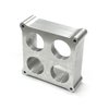 2" Carburetor Spacer Square Bore 4 Port Clear Anodized - image 3