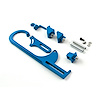 Carburetor Throttle Cable Bracket Kit - Blue w/ Return Springs and Mount - image 1