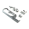 Carburetor Throttle Cable Bracket Kit - Polished w/ Return Springs and Mount - image 1