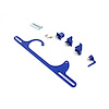PCE124.1014.02 Carburetor Throttle Cable Bracket Kit w/ Return Springs [Billet Blue] - image 1