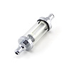 Fuel Filter 3/8 Inlet / Outlet Chrome / Clear - image 1
