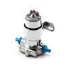 140 Gph Universal High Flow Chrome Electric Fuel Pump w/ Blue Regulator / Gauge - image 3