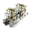 Ford SB 351W Windsor Blower Intake Manifold / Dual Carb Combo - image 1
