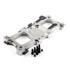 PCE156.1001.01 Dual 4150 Carburetor 1 in.  Aluminum Adapter Plate for GMC 6-71, 8-71 Roots-Style Superchargers [Polished] - image 3