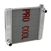 Universal 26x19x2.2 Ford Mopar Aluminum Radiator TR-BL O/Lets Polished - image 1