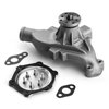 PCE195.1107 Chevy SBC 350 HV Straight Impeller Aluminum Short Water Pump Satin - image 2