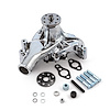PCE195.1005.04 Long Water Pump, Small Block Chevy 350, High-Volume [Chrome]