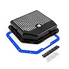 PCE221.1024 Black Finned Extra Capacity Aluminum Transmission Oil Pan for GM Turbo TH350 - image 1