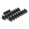 PCE261.1188 1.6 Ratio 7/16 Super Street Ultra Black Roller Rocker Arm Set for Small Block Ford 302/351w - image 1