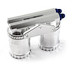 Billet Aluminum Dual Oil Filter Relocation Kit with Reusable Filters - image 1