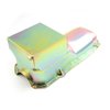 Steel Oil Pan for Oldsmobile V8 400, 403, 425, 455; Drag Road Race Rear Wet Sump [Zinc Iridited] - image 2