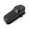 Steel Oil Pan Small Block Chevy 350, Rear Wet Sump - Black Painted Finish - image 1