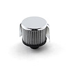Chrome Valve Cover Open Filter Element Breather - w/Hood 1 3/8 Clamp On - image 1