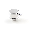 Polished Alum. Plain Valve Cover Breather - w/Pvc Vent Tube to 1 Neck Push In - image 1