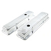 Chevy SBC 350 Chrome Steel Valve Covers - Short w/ Hole - image 1