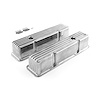 Chevy SBC 350 Nostalgic Finned Aluminum Valve Covers - Tall w/Hole - image 1