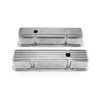 Chevy SBC 350 Nostalgic Finned Aluminum Valve Covers - Tall w/Hole - image 3