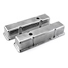 Chevy SBC 350 Polished Aluminum Plain Valve Covers - Tall w/ Hole - image 1
