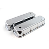 Chevy BBC 454 Chrome Aluminum Plain Valve Covers - Tall w/ Hole - image 1