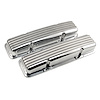Chevy SBC 350 Classic Finned Aluminum Valve Covers - Short w/o Hole - image 1