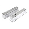 Chevy SBC 350 Polished Ribbed Aluminum Valve Covers - Tall w/Hole - image 1