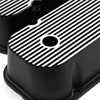 Black Finned Cast Aluminum Valve Covers Big Block Chevy - image 2
