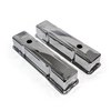 Chrome Steel Valve Covers for Chevy Small Block 350, Tall w/ Hole - image 2