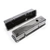 Chrome Steel Valve Covers for Chevy Small Block 350, Tall w/ Hole - image 3