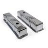 Chrome Steel Valve Covers for Chevy Small Block 350, Tall w/ Hole - image 4